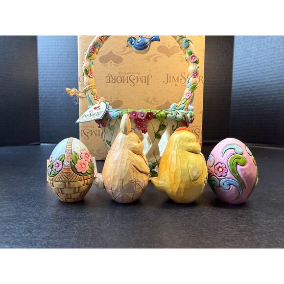 Jim Shore Heartwood Creek 2012 Basket Full Of Surprises Bunny Chick Eggs Easter - Picture 5 of 16
